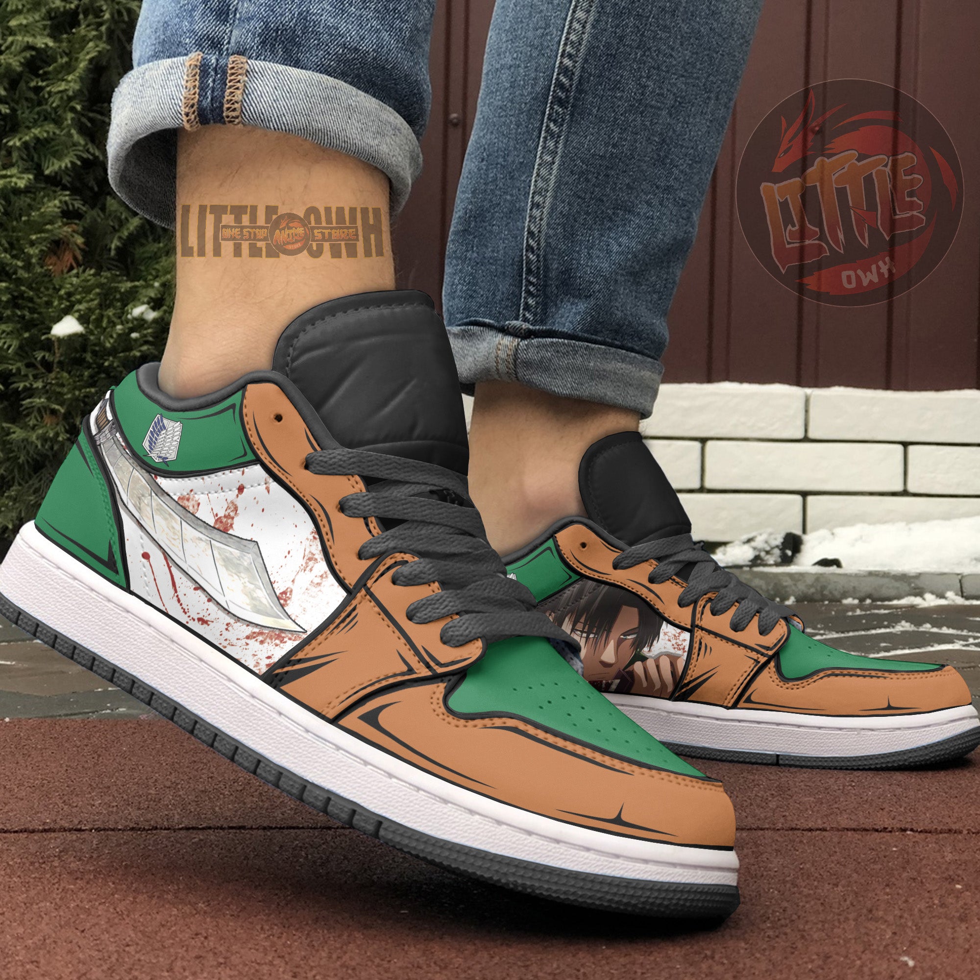 Levi Ackerman Anime Shoes Custom Attack On Titan Low Sneakers