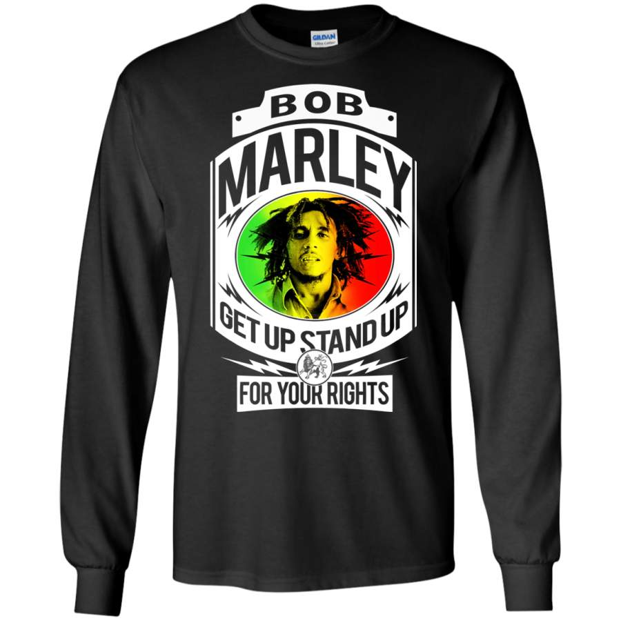 AGR Bob Marley Get Up Stand Up Black Ultra Cotton Long Sleeves