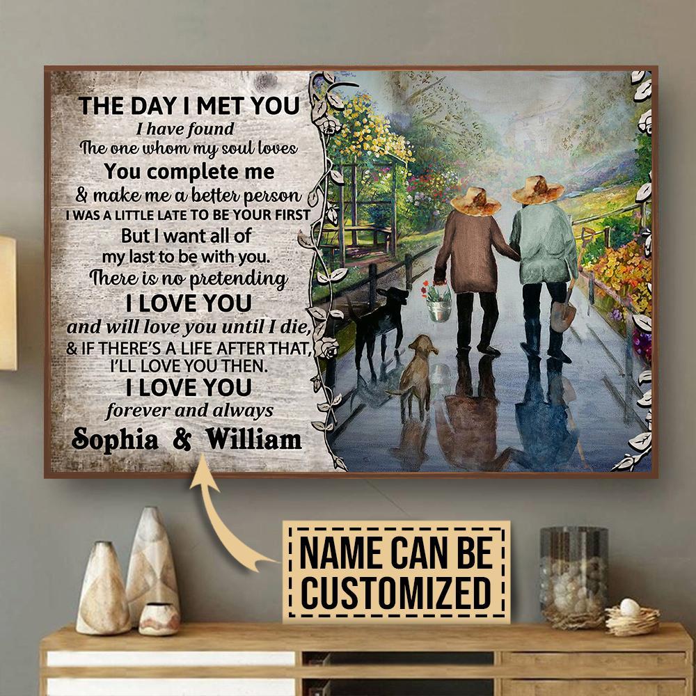 Aeticon Gifts Personalized Gardening The Day I Met Canvas Mom Dad Gift Home Decor