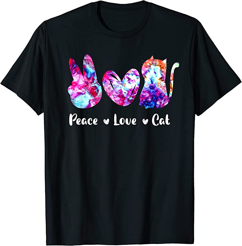 Cute Peace Love Cat Kitty Cat Lover Kitten Owner Men Women T-Shirt