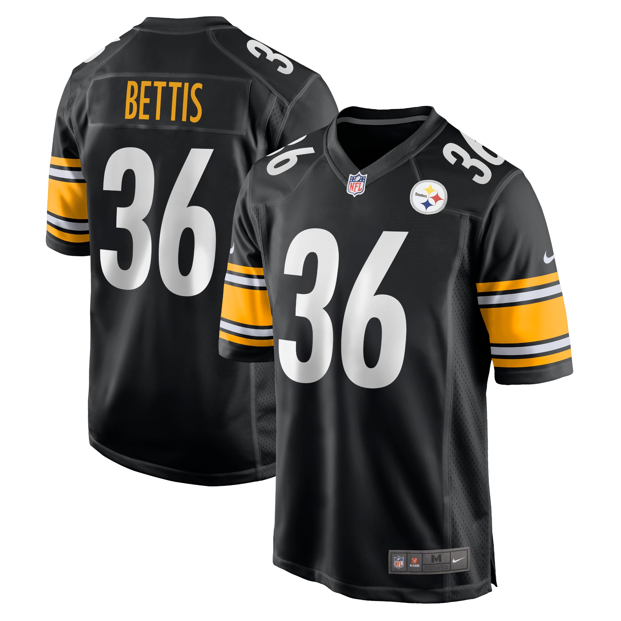 Jerome Bettis Pittsburgh Steelers Retired Player Game Jersey – Black