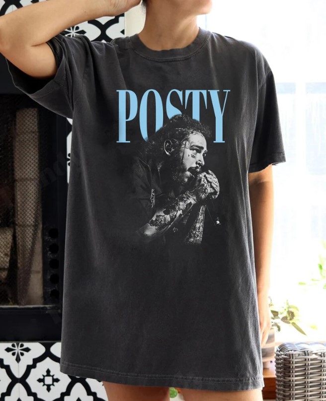 Posty Post Malone Rap Music Tour Tee Shirt Outfit