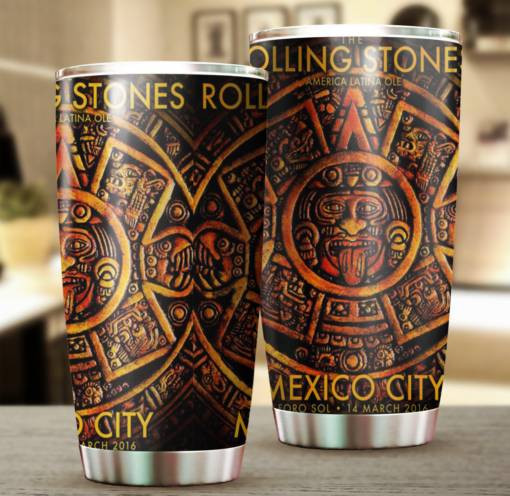 Rolling Stones Merch America Latina Ole Mexico City Tumbler Cup