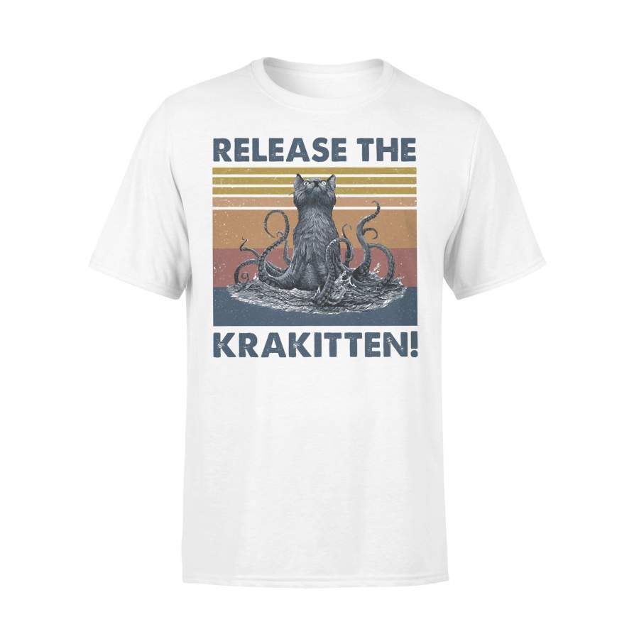Release The Krakitten Vintage Retro T-shirt