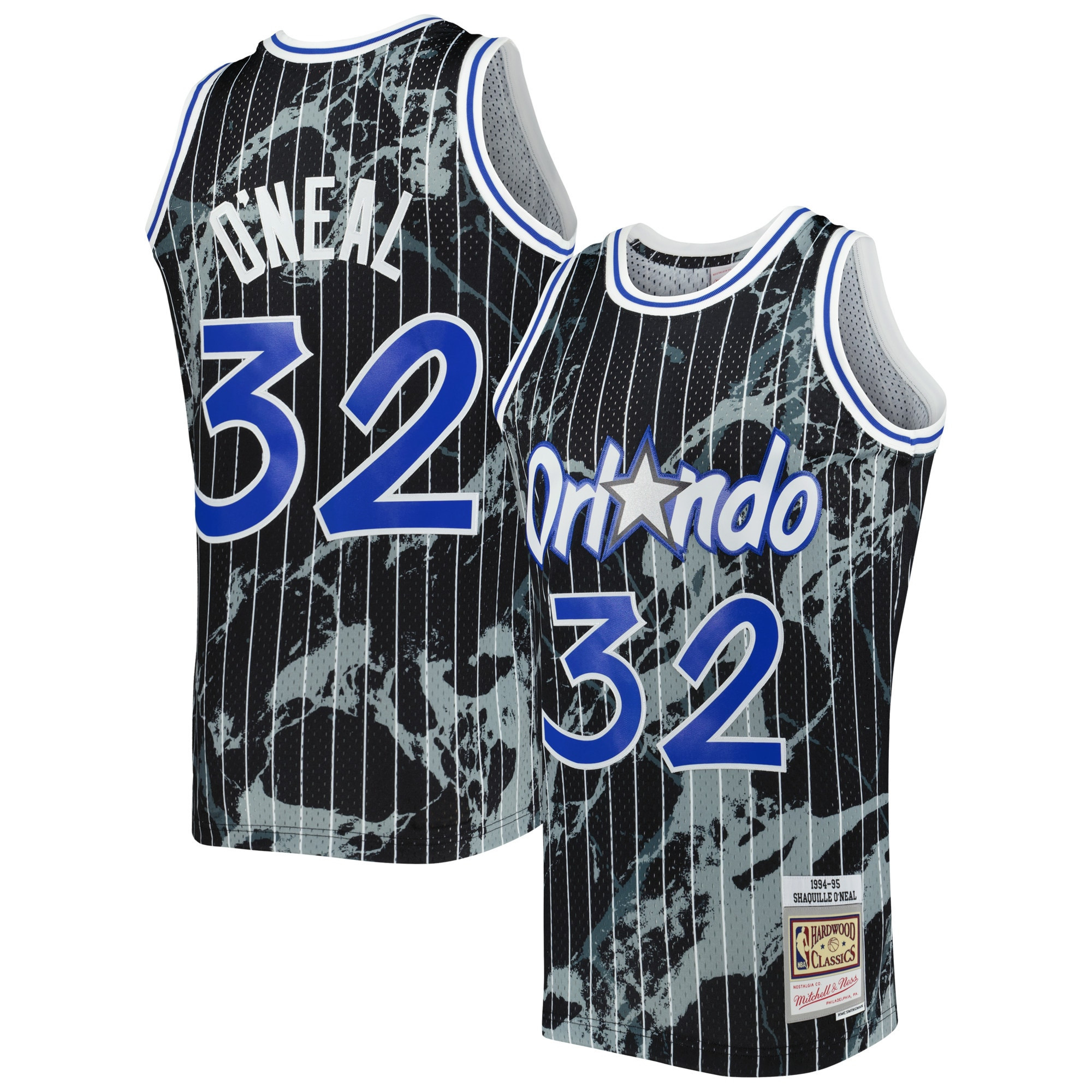 Shaquille Oneal Orlando Magic Mitchell & Ness 1994-95 Hardwood Classics Marble Swingman Jersey – Black NBA