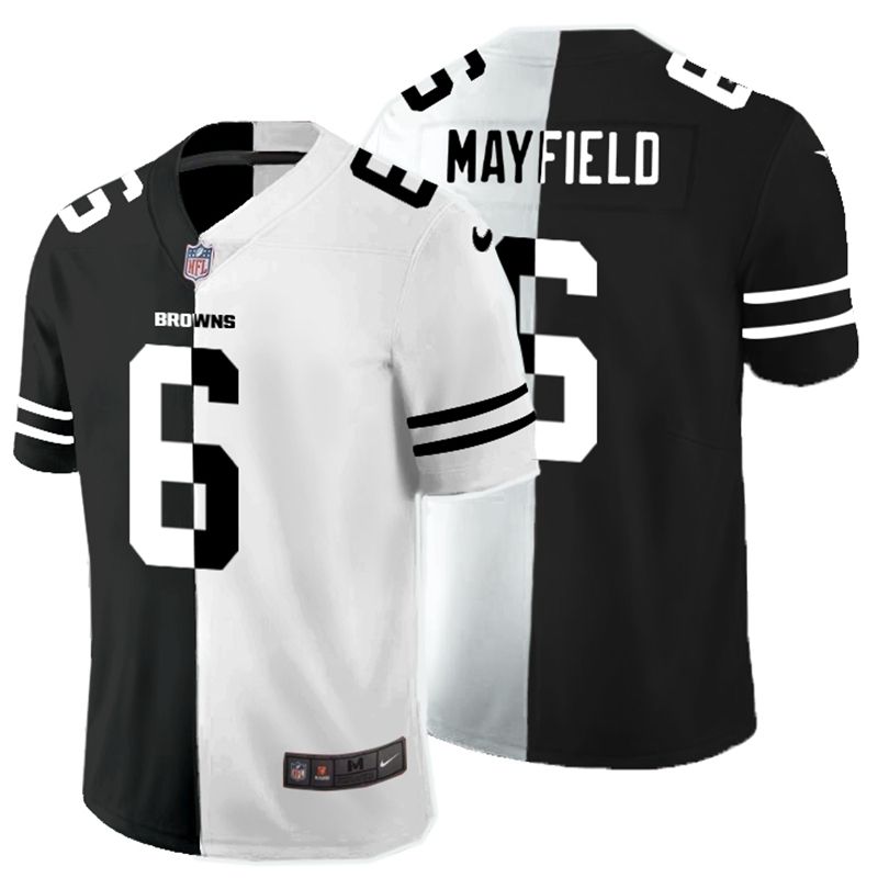 Cleveland Browns Baker Mayfield #6 NFL 2020 Black And White Jersey