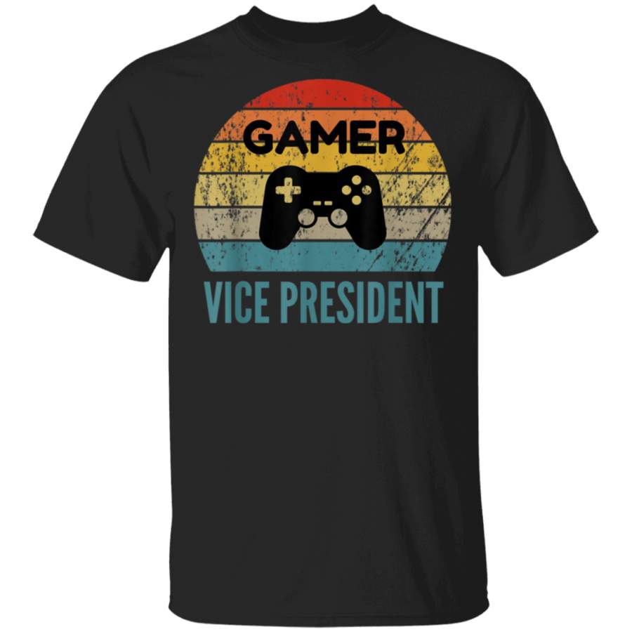 Gamer Vice President Vintage 60s 70s Gaming Gift TShirt