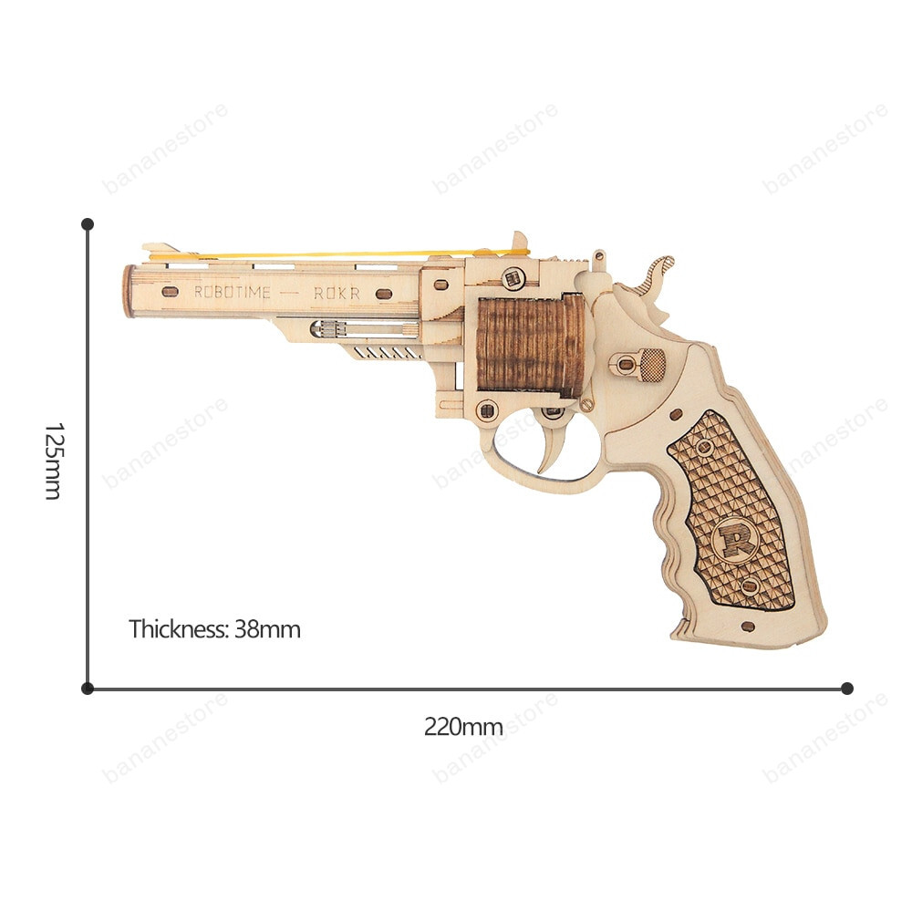 3D Wooden Puzzle Toy Gun Model Building Blocks Kits Diy Wood Crafts Puzzles Games For Kids Adult Assembly Gift Home Decoration