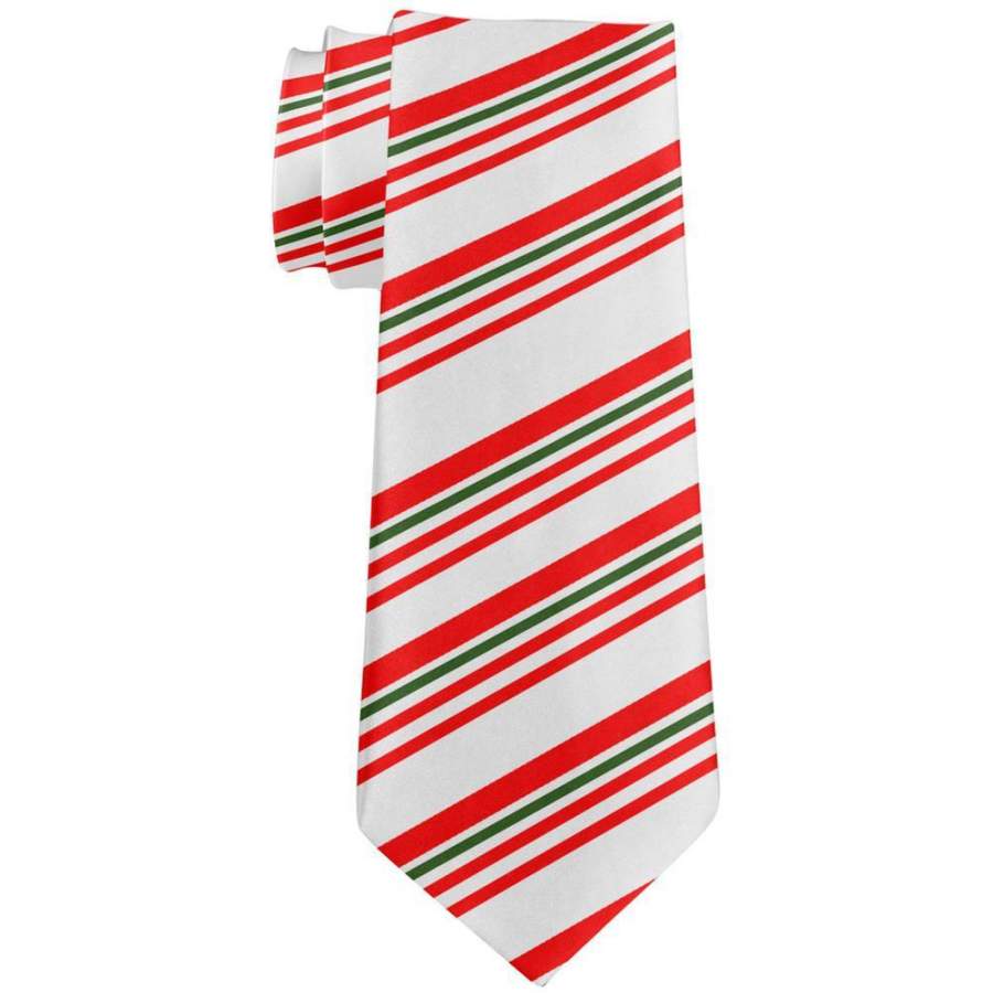 Christmas Candy Cane  All Over Neck Tie