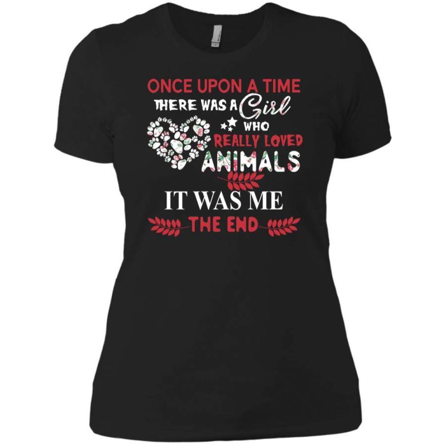 AGR Once Upon A Time There Was A Girl Who Really Loved Animals Ladies’ Boyfriend T-Shirt