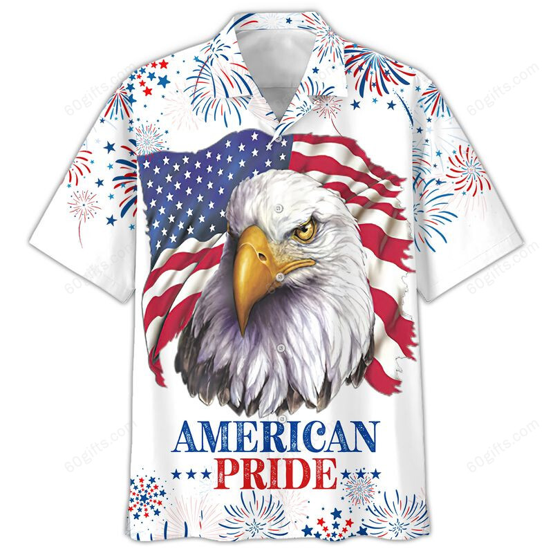 3D Hawaiian Shirt, Hoodie, Zip Hoodie, Hoodie Dress, Sweatshirt Eagle Happy Independence Day Usa All Over Print