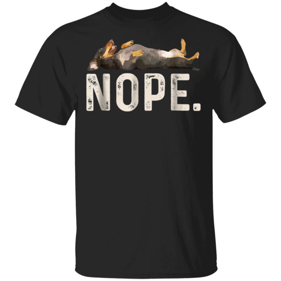 Nope Lazy Dachshund TShirt