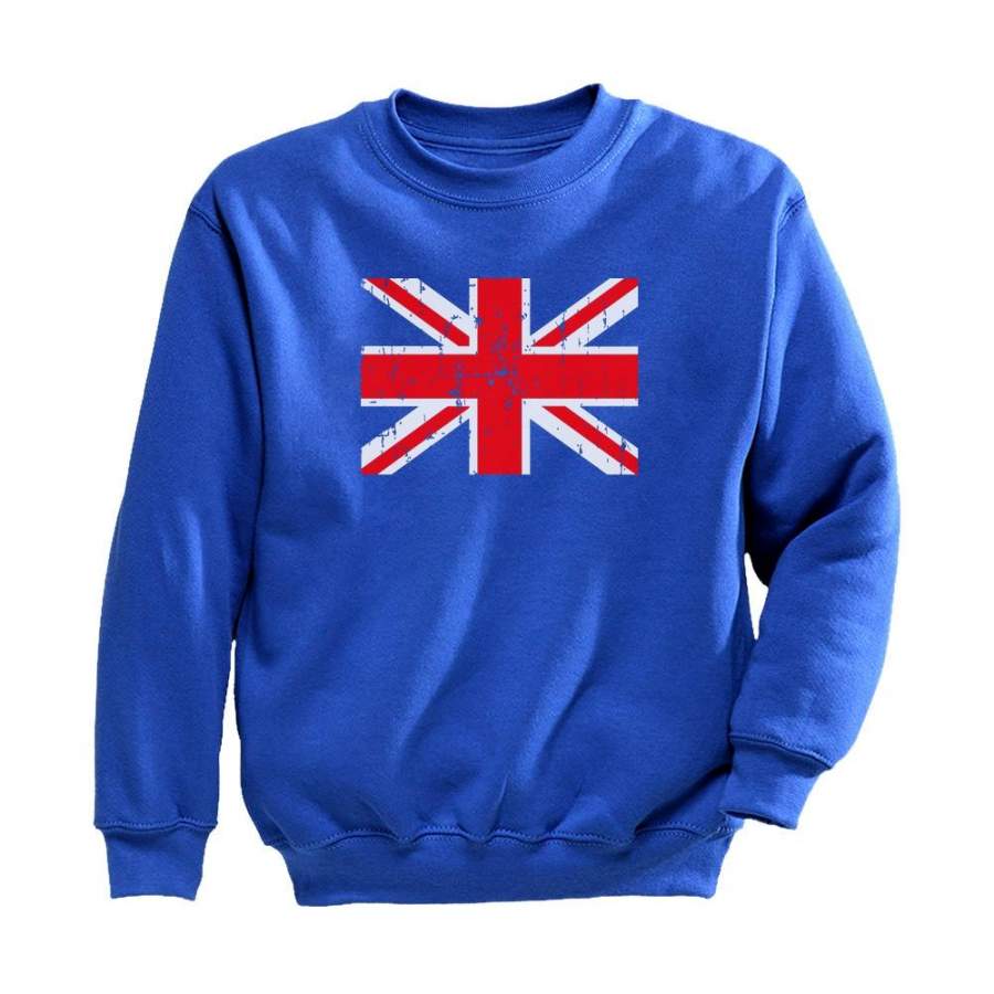 Vintage United Kingdom Flag Youth Kids Sweatshirt