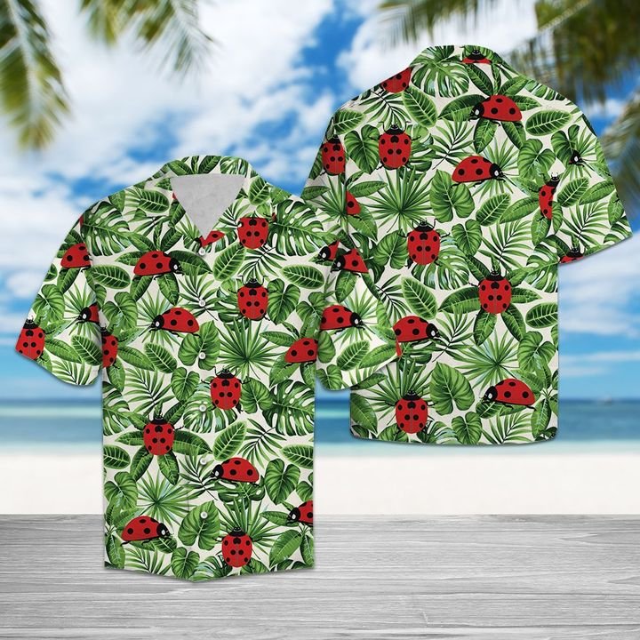 Awesome Ladybug Hawaiian Shirt Summer Button Up For Men, Women, Couple