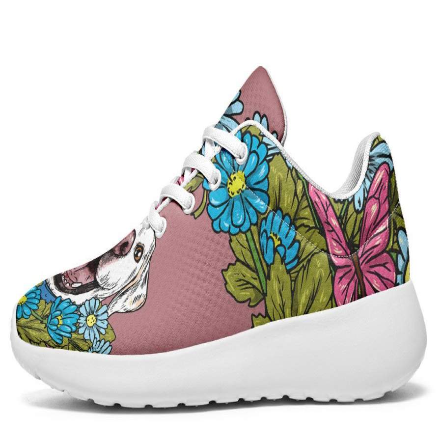 Illustrated White Labrador Retriever Sneakers