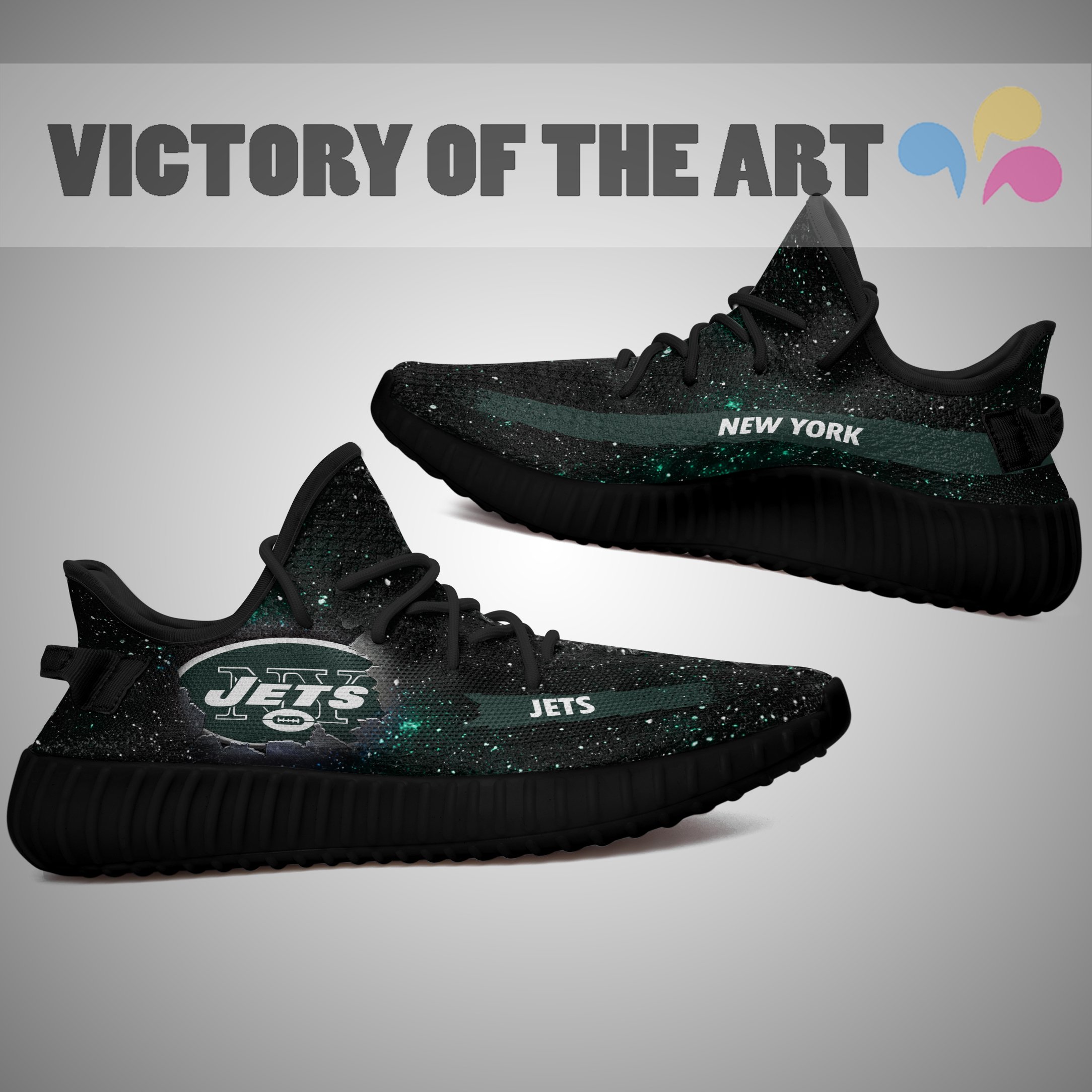 Art Scratch Mystery New York Jets Shoes Yeezy