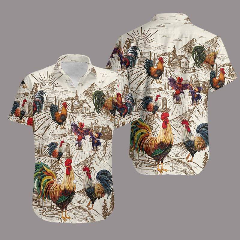 Rooster Vintage Hawaii Aloha Shirts Gift For Chicken Lover Hawaii Shirt Men Women Ha87286