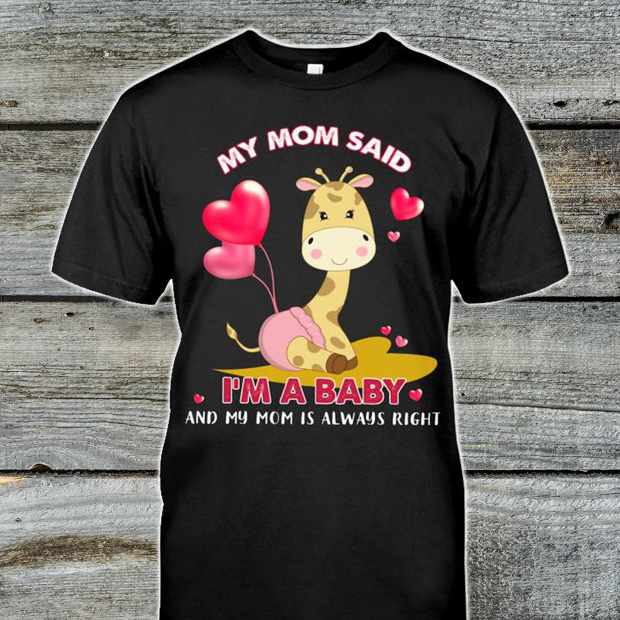 Giraffe Is A Baby T-Shirt Valentine