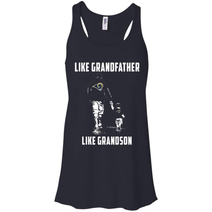 Awesome Los Angeles Rams Like GrandFather Like GrandSon t shirt Racerback Tank