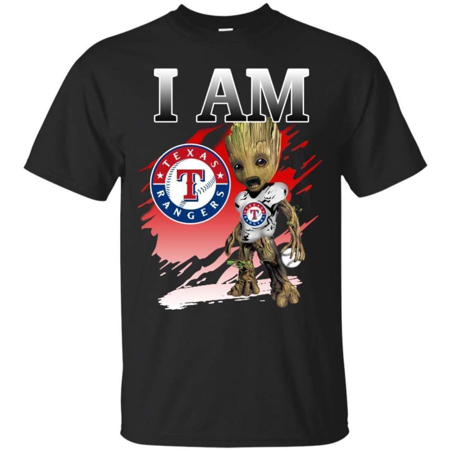 AGR Texas Rangers Groot I Am T shirts Guardians Of The Galaxy Hoodies Sweatshirts