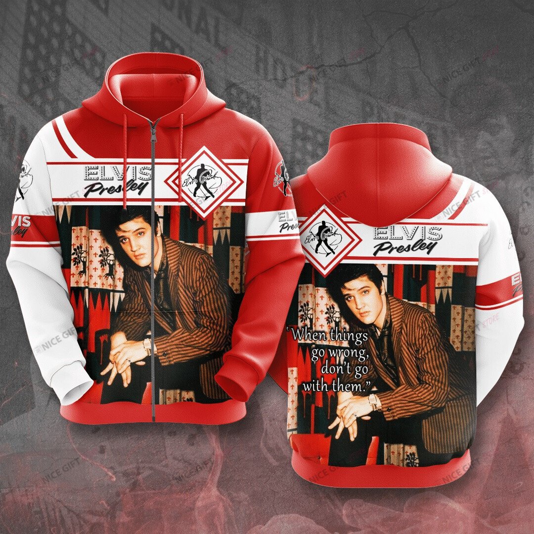 Elvis Presley Zip Hoodie 3D 3Zh-D5I0