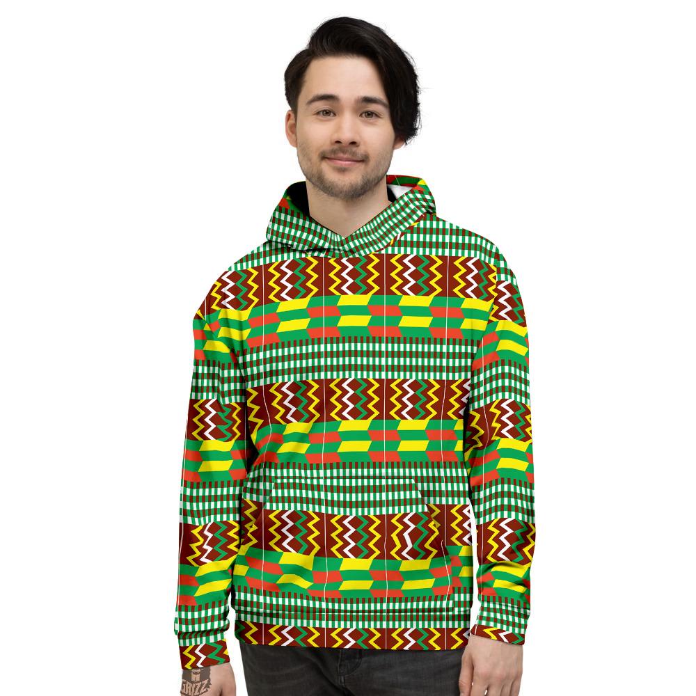 Kente Tribal West African Print Pattern Men’S Hoodie