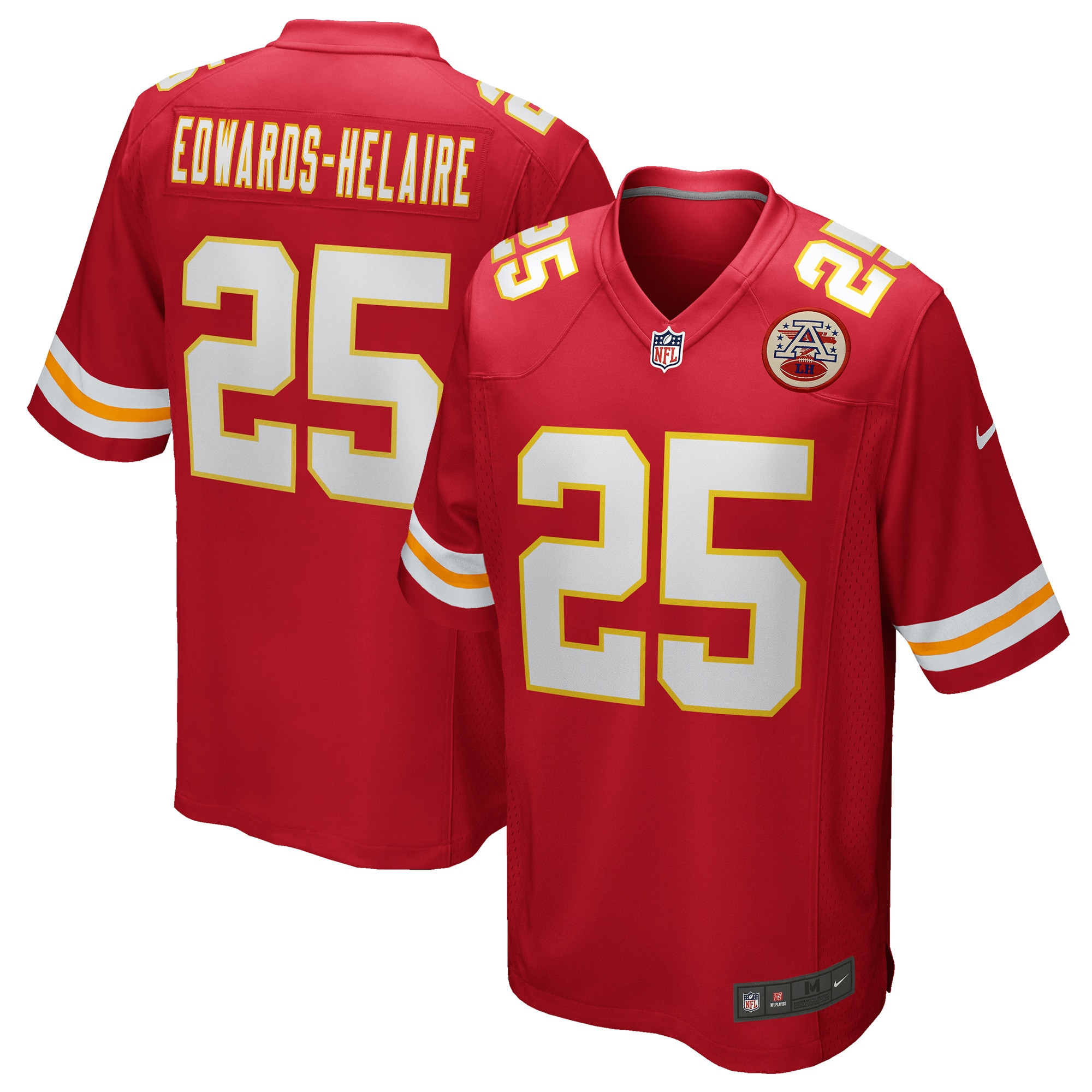 Clyde Edwards Helaire Kansas City Chiefs Game Jersey Red NFL