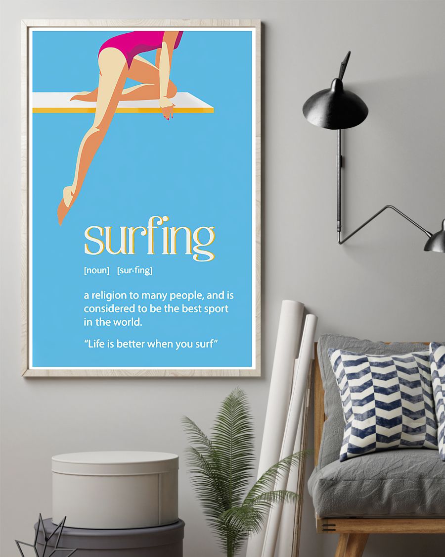 Surfing – Life Is Better When You Surf Vertical Canvas And Poster | Wall Decor Visual Art