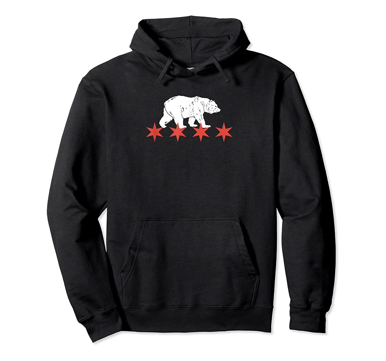 Bear Chicago Flag City Lover Custom Vintage Pullover Hoodie, T-Shirt, Sweatshirt