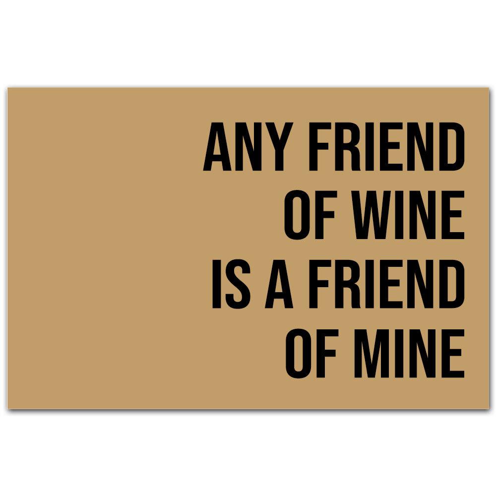 Friend Of Wine Friend Of Mine Friendly  Floor Rug Housewarming Gift Home Living Home Decor Funny Indoor Outdoor Doormat Floor Mat Funny Gift Ideas