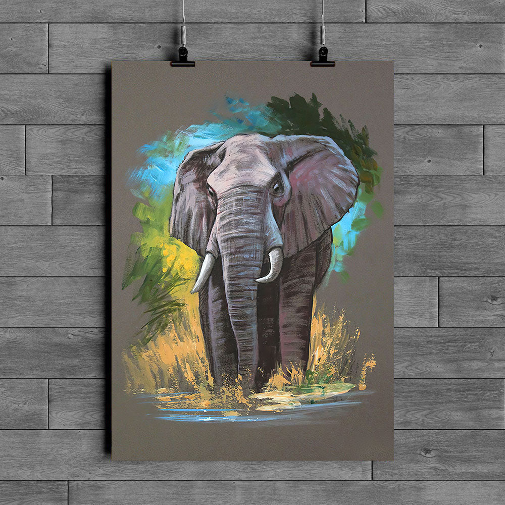 Elephant Poster Qg120904Pt - Poster Art Design