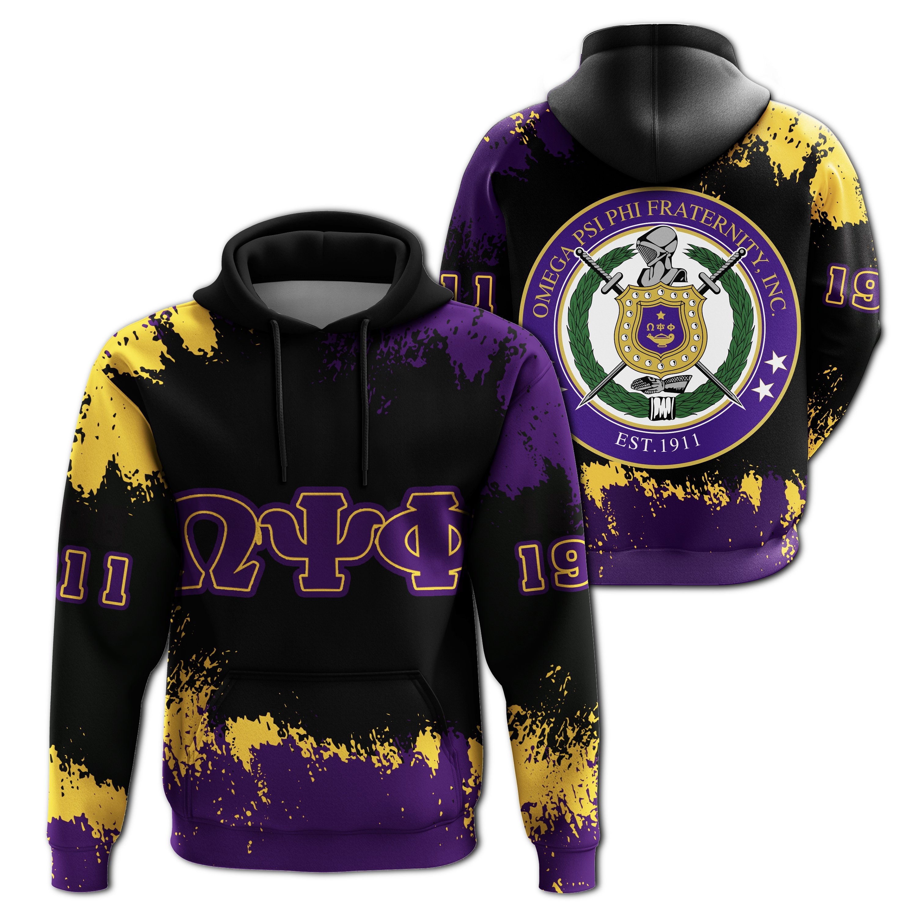 Masonstars Hoodie – Omega Psi Phi Hoodie – Face Style – J4