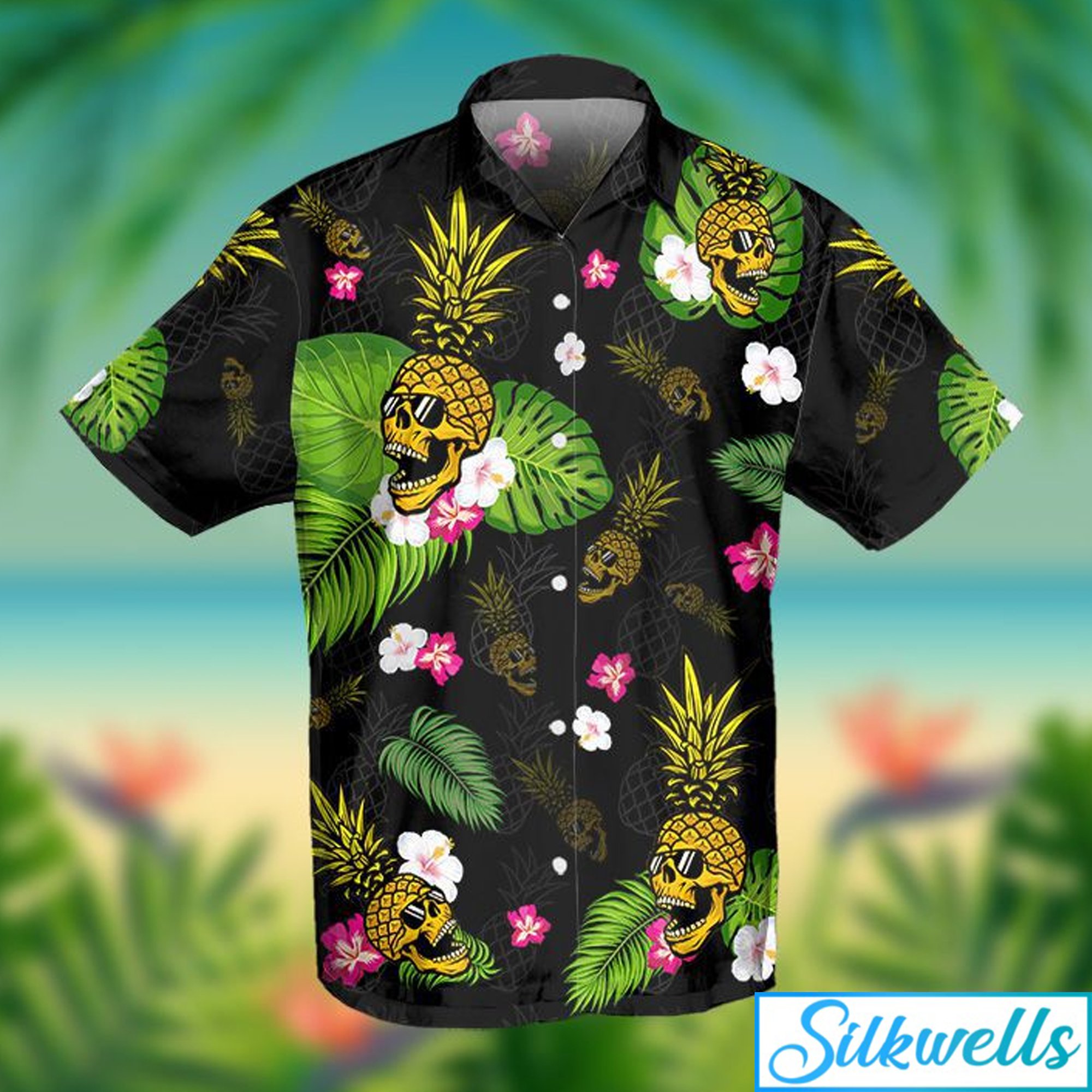 Skull Pineapple Hawaii Shirt Ha37412