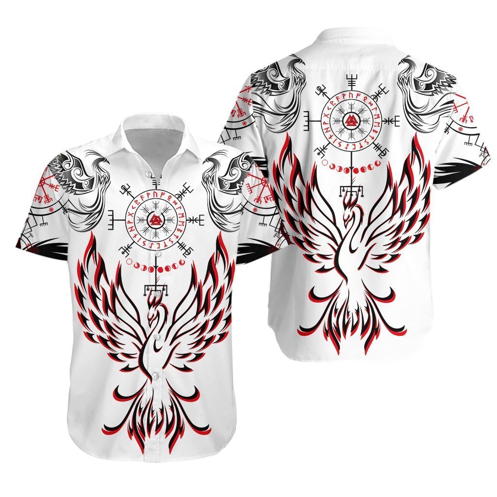 Viking Phoenix Vegvisir Hawaiian Shirt Pre12095