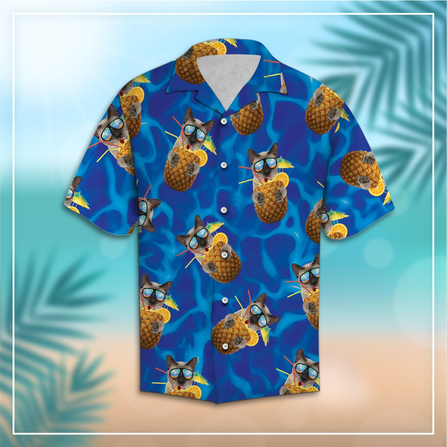 Pineapple Siamese Cat Hawaii Shirt Ha59662