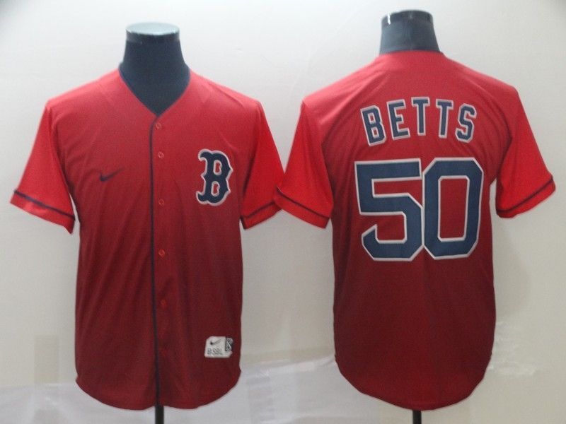 Boston Red Sox Mookie Betts #50 2020 MLB Red Jersey