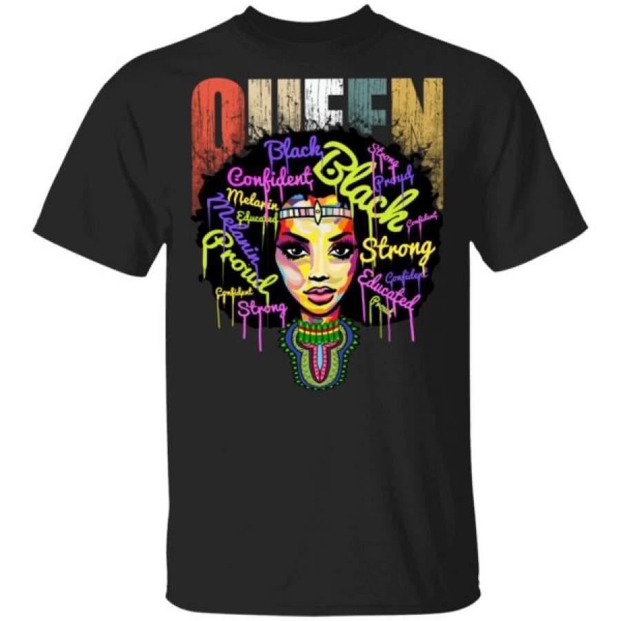 African Queen Educated Black Girl Magic Black History Month Shirts