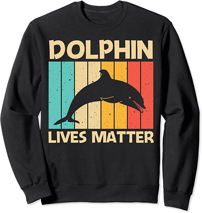 Cool Dolphin For Men Women Dolphins Beluga Whale Sea Animal Sweatshirt