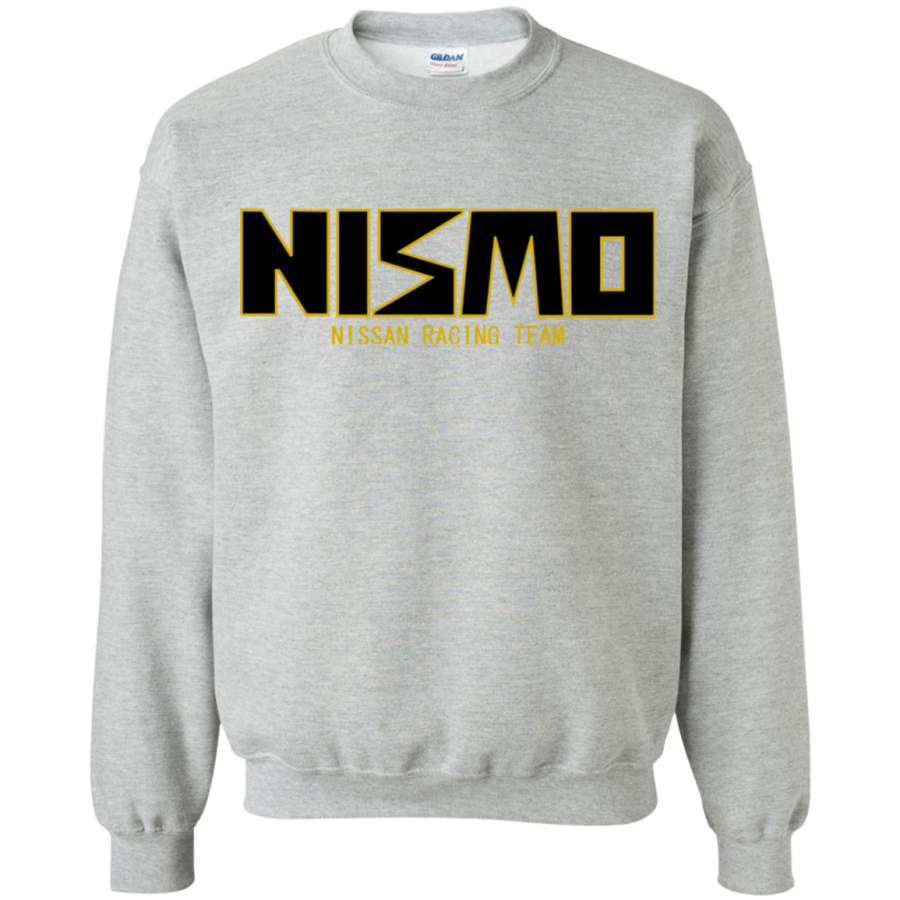 AGR Classic Gold and Black NISMO Nissan Racing Team Logo Crewneck Pullover Sweatshirt