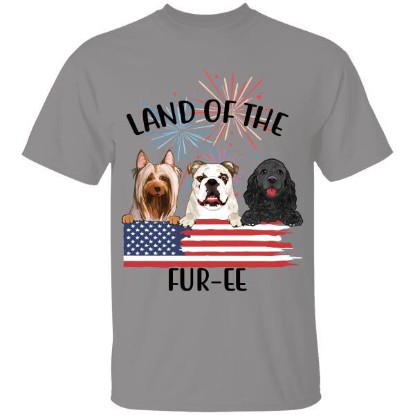 Land Of The Fur Personalized T-shirt For Dog Lover Special Gift For Mom Dad Friends