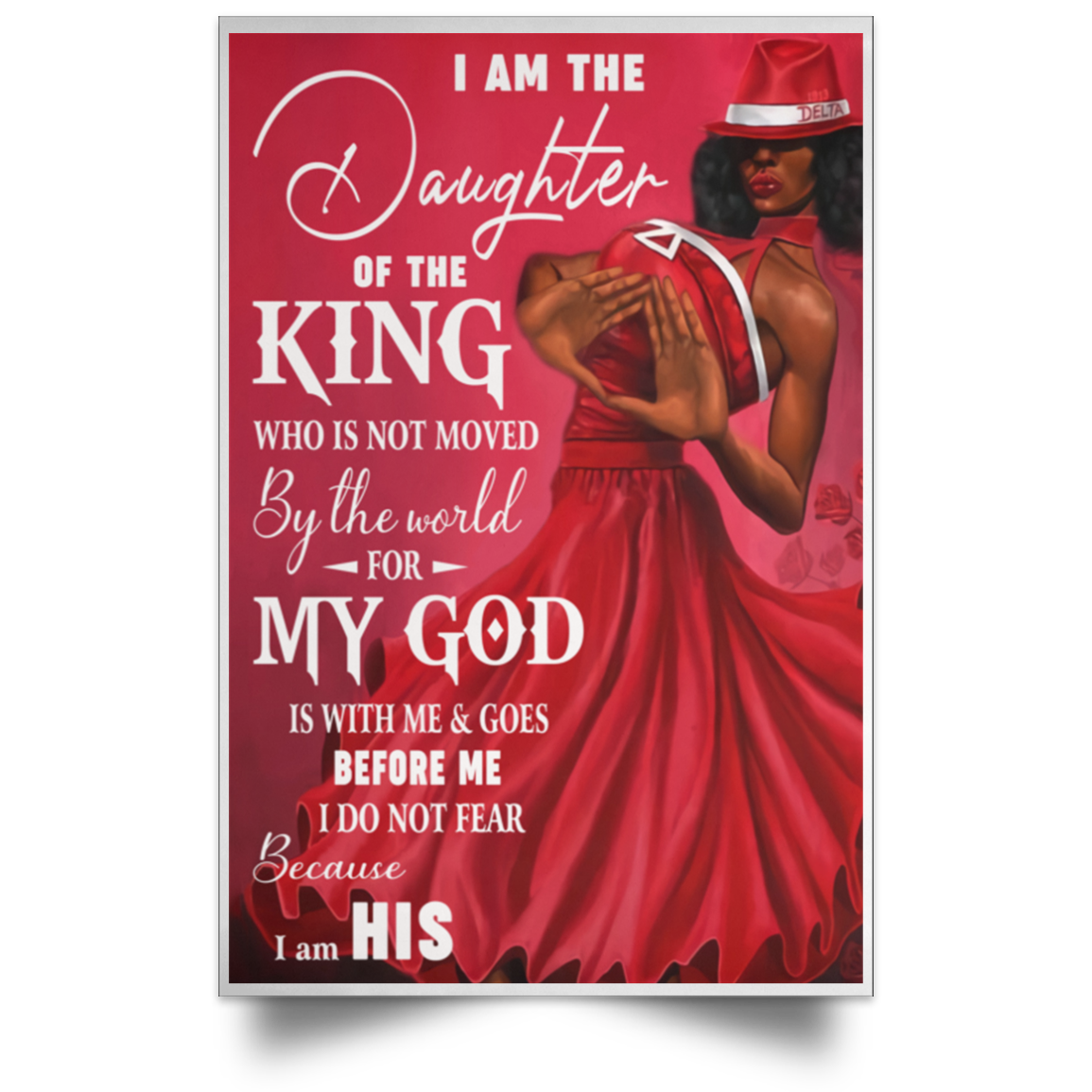 Delta Sigma Theta Girl With Hand Sign Poster Black Queen