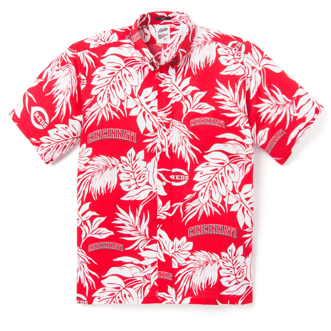 Cincinnati Reds Logo Tropical Leaves Hawaii Shirt Ha105792