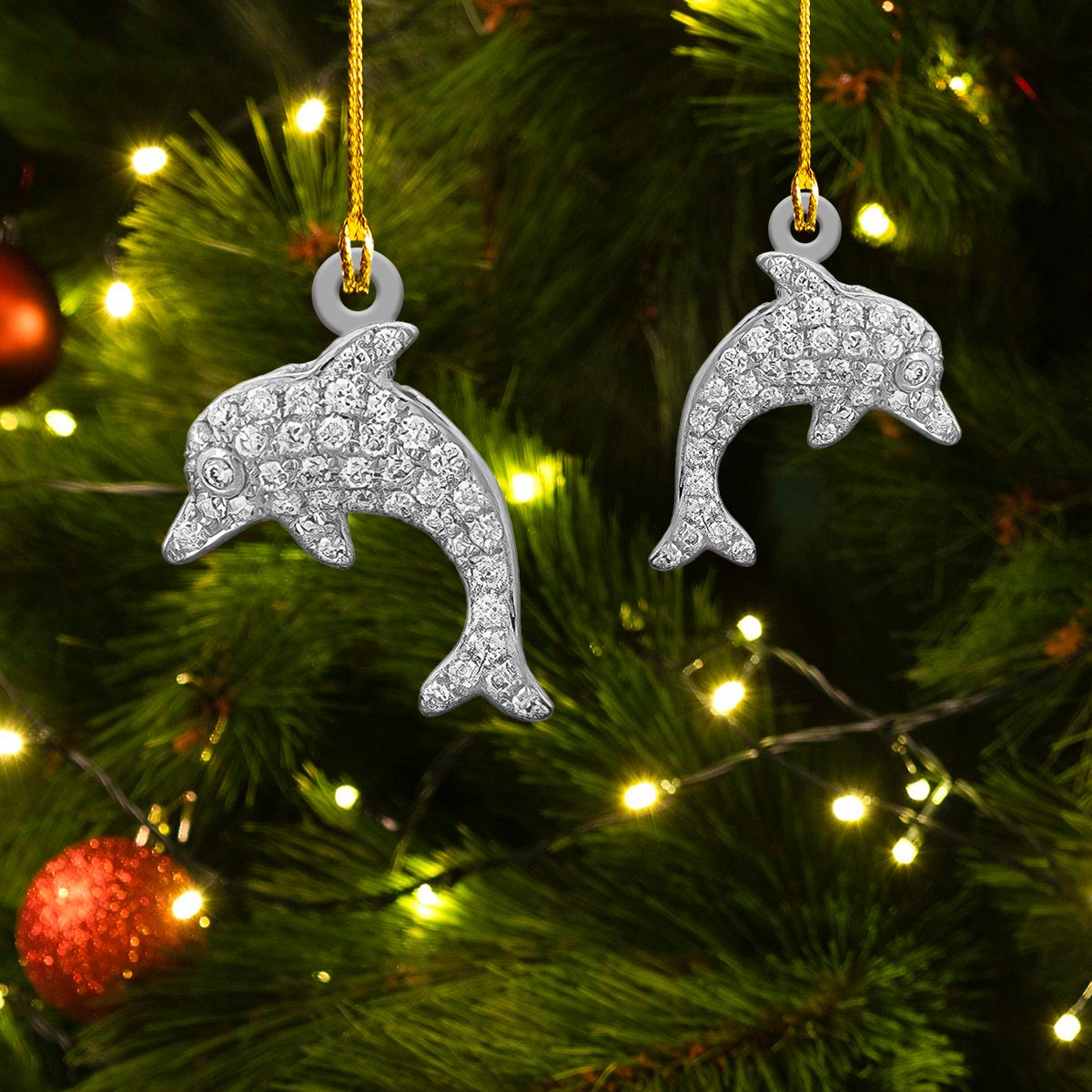 Diamond Dolphin – Shaped Ornament – Pth98 – 647