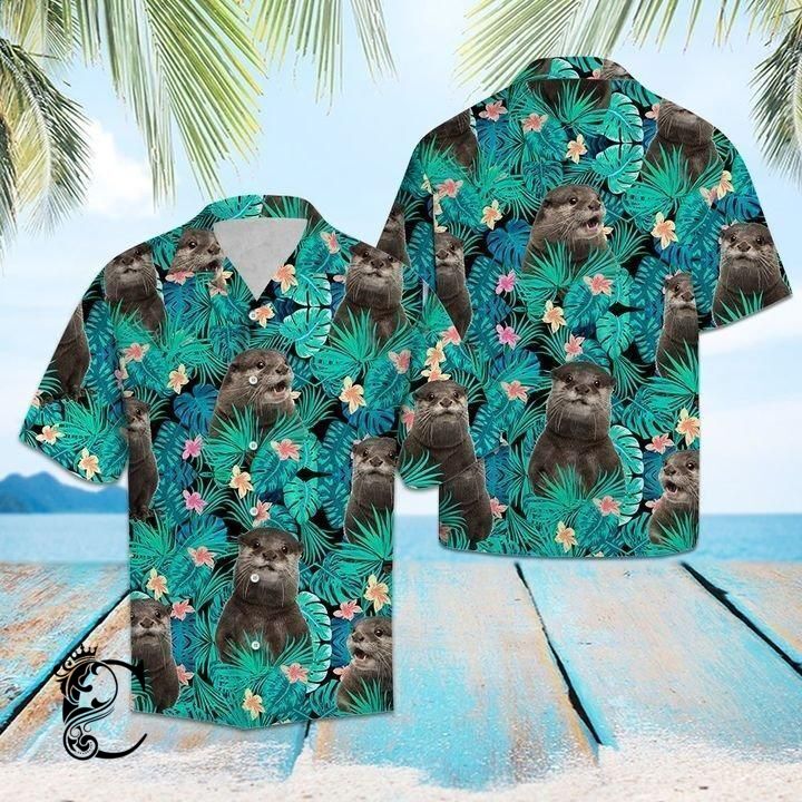 Beach Shirt Find Otter Tropical Hawaiian Shirt- Chillicothemall