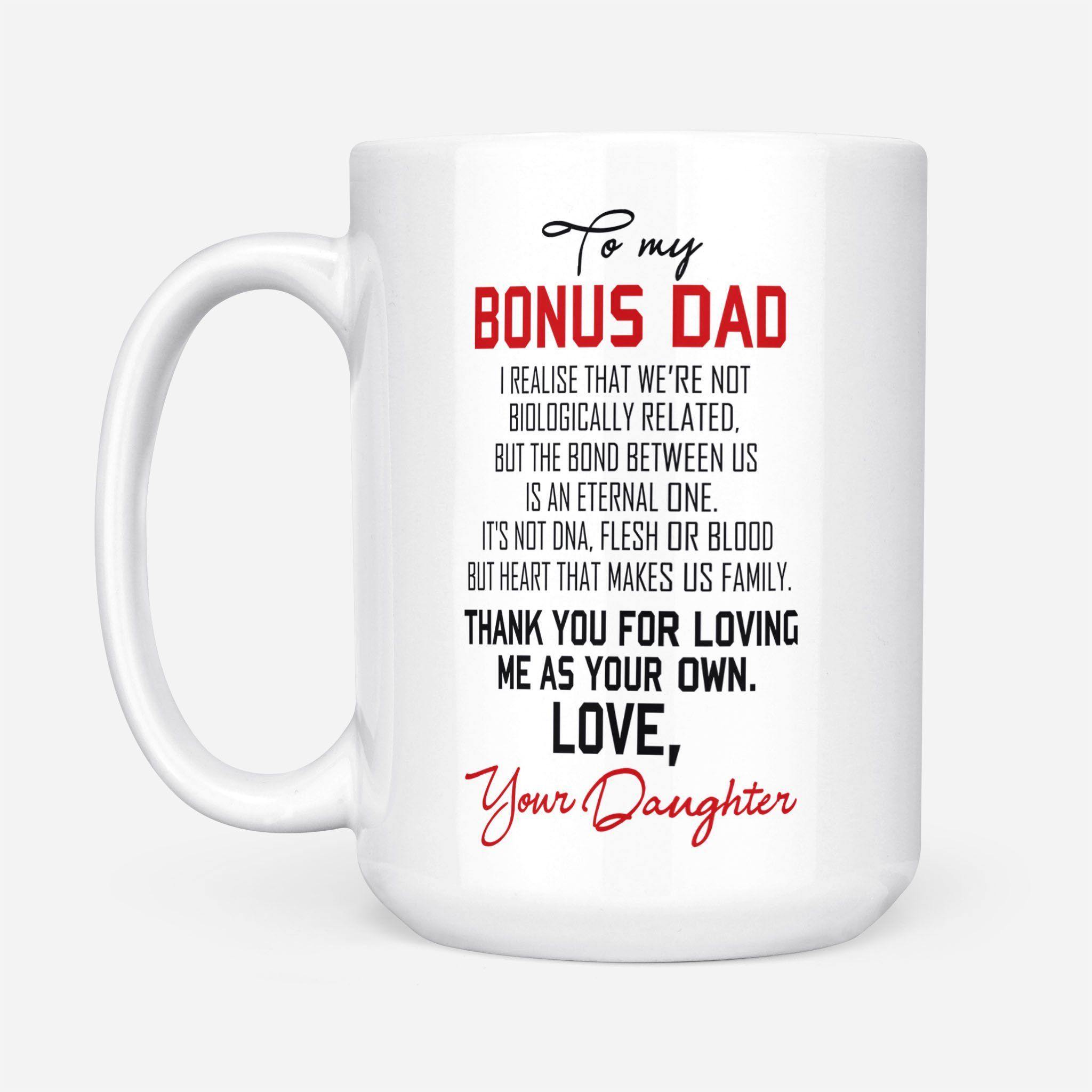 We Are Not Biological Related But Heart That Makes Us Happy Your Daughter – Gift For Stepdad, Father’S Day, Home Decor – Mug, Canvas Prints, Matte Canvas, Wall Art