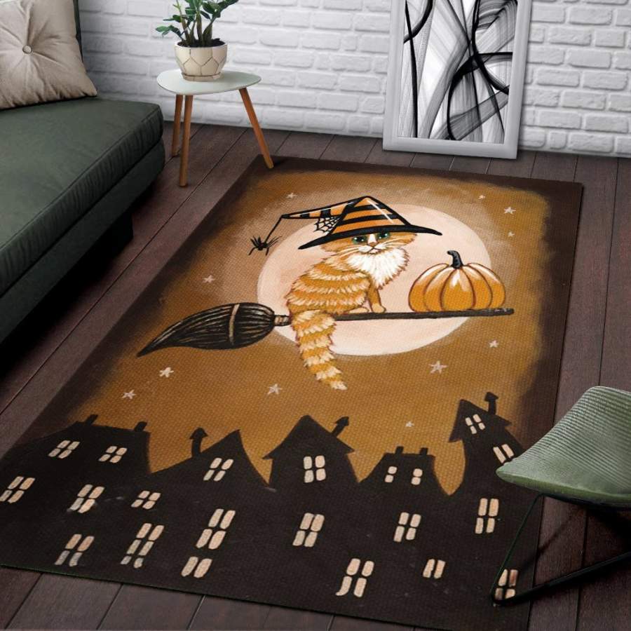 HALLOWEEN CAT Area Rug 3D Printing