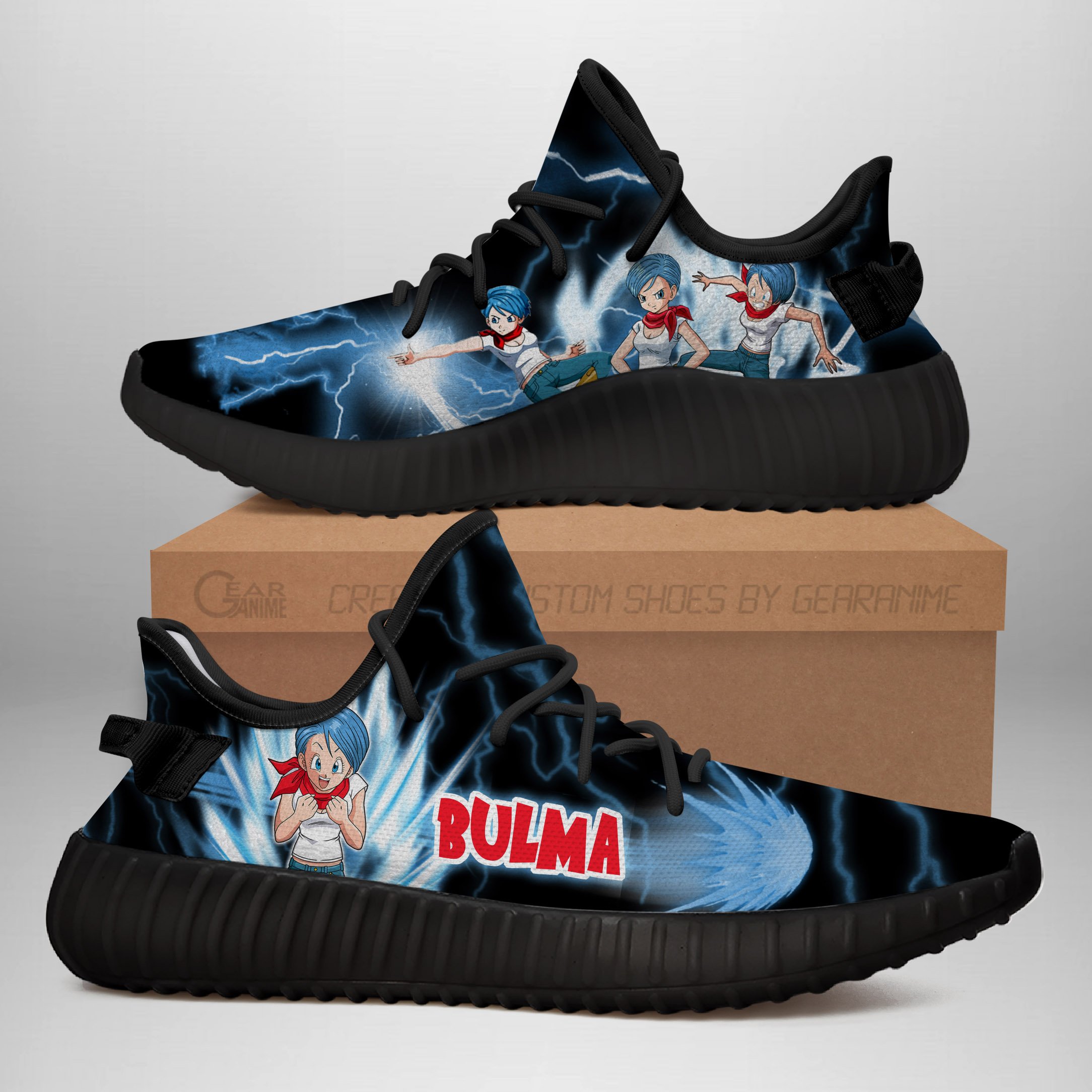 Bulma Yeezy Shoes Dragon Ball Z Anime Sneakers Fan TT04