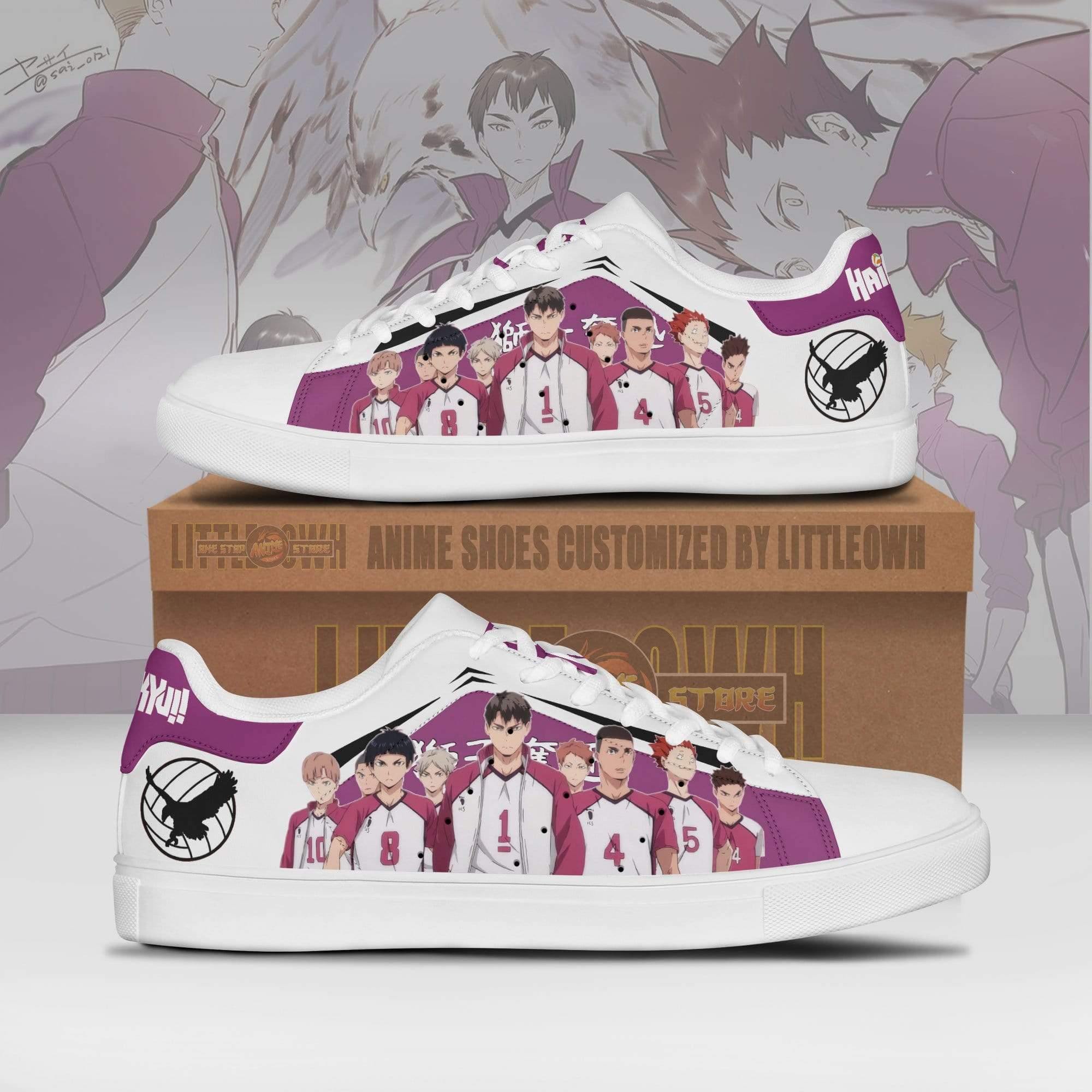 Shiratorizawa Academy Sneakers Custom Haikyuu!! Anime Skate Shoes