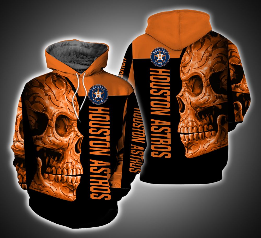 Houston Astros Skull Ver.12.15 3D Print Hoodie