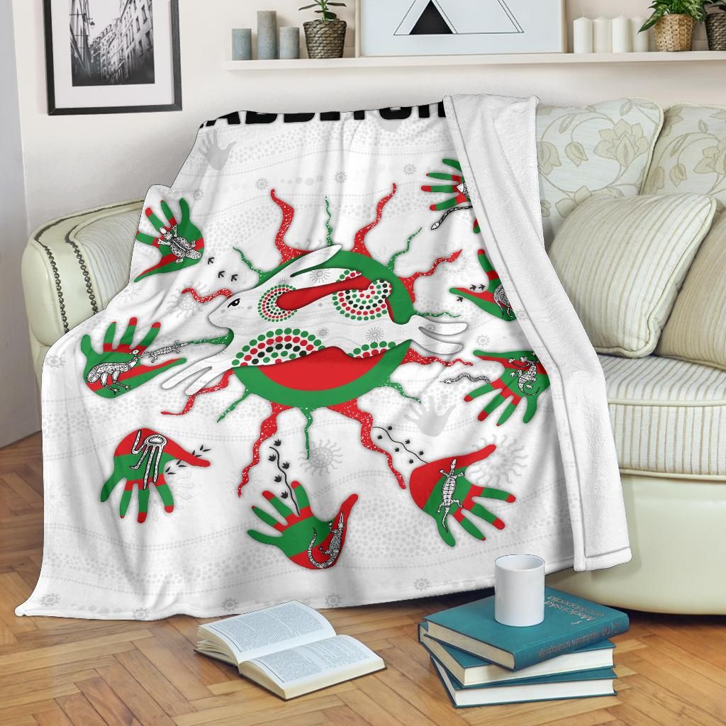 Rabbitohs Indigenous Premium Blanket Animals Aboriginal TH5